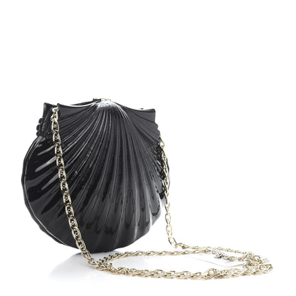 Chanel Plexiglass Evening On The Beach Shell Clutch Black 3 of 10