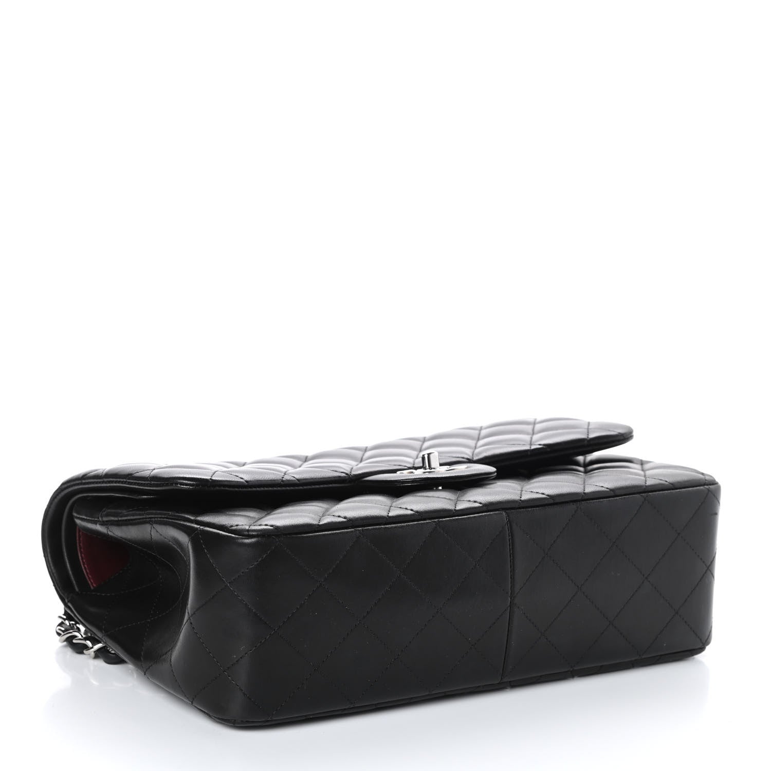 Chanel Lambskin Quilted Jumbo Double Flap Black 4 of 10