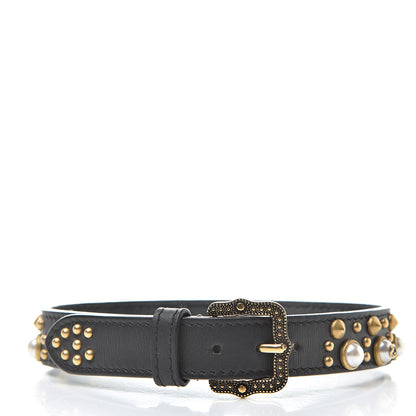 Gucci Calfskin Studded Choker Black 3 of 5