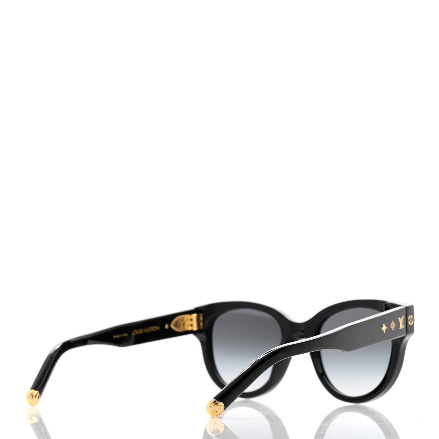Acetate My Monogram Square Sunglasses Black