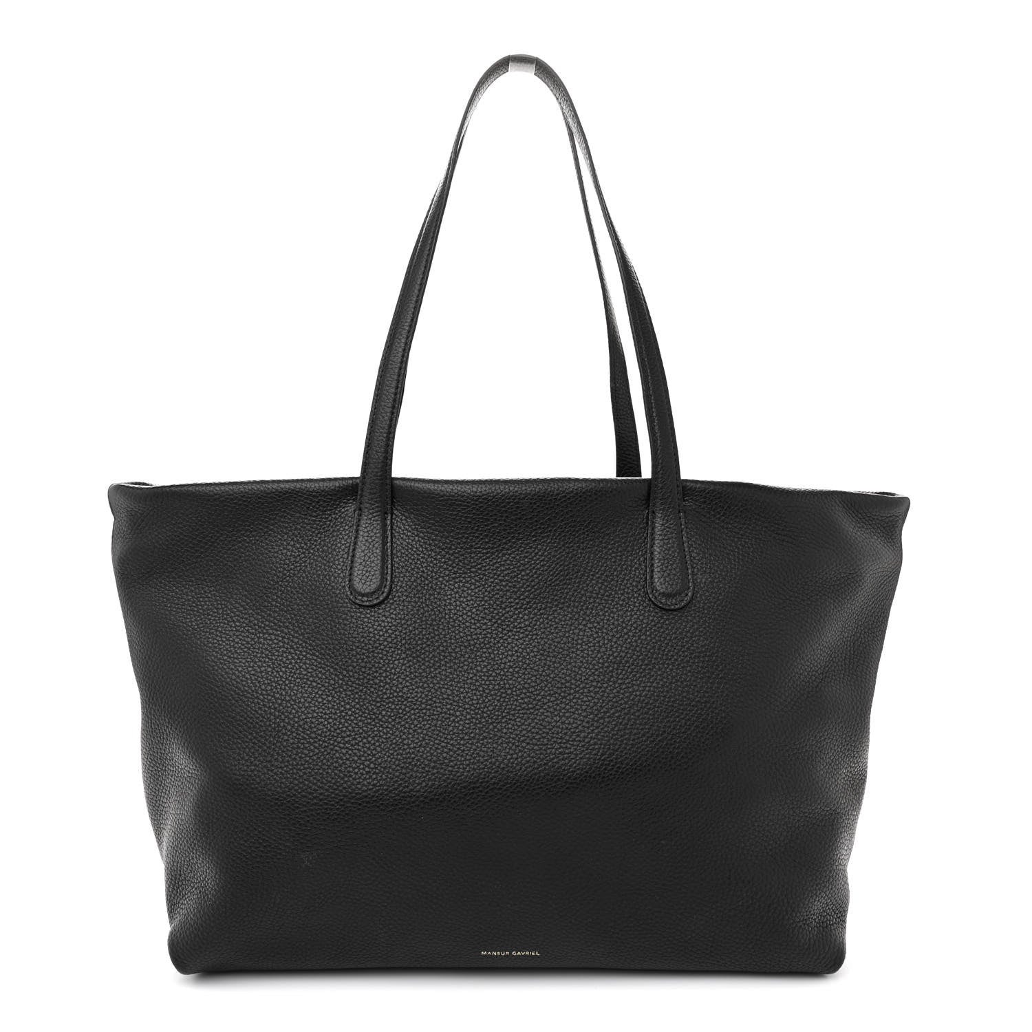 Mansur Gavriel Pebbled Calfskin Everyday Zip Tote Black 1 of 10