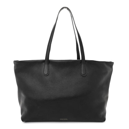 Mansur Gavriel Pebbled Calfskin Everyday Zip Tote Black 1 of 10