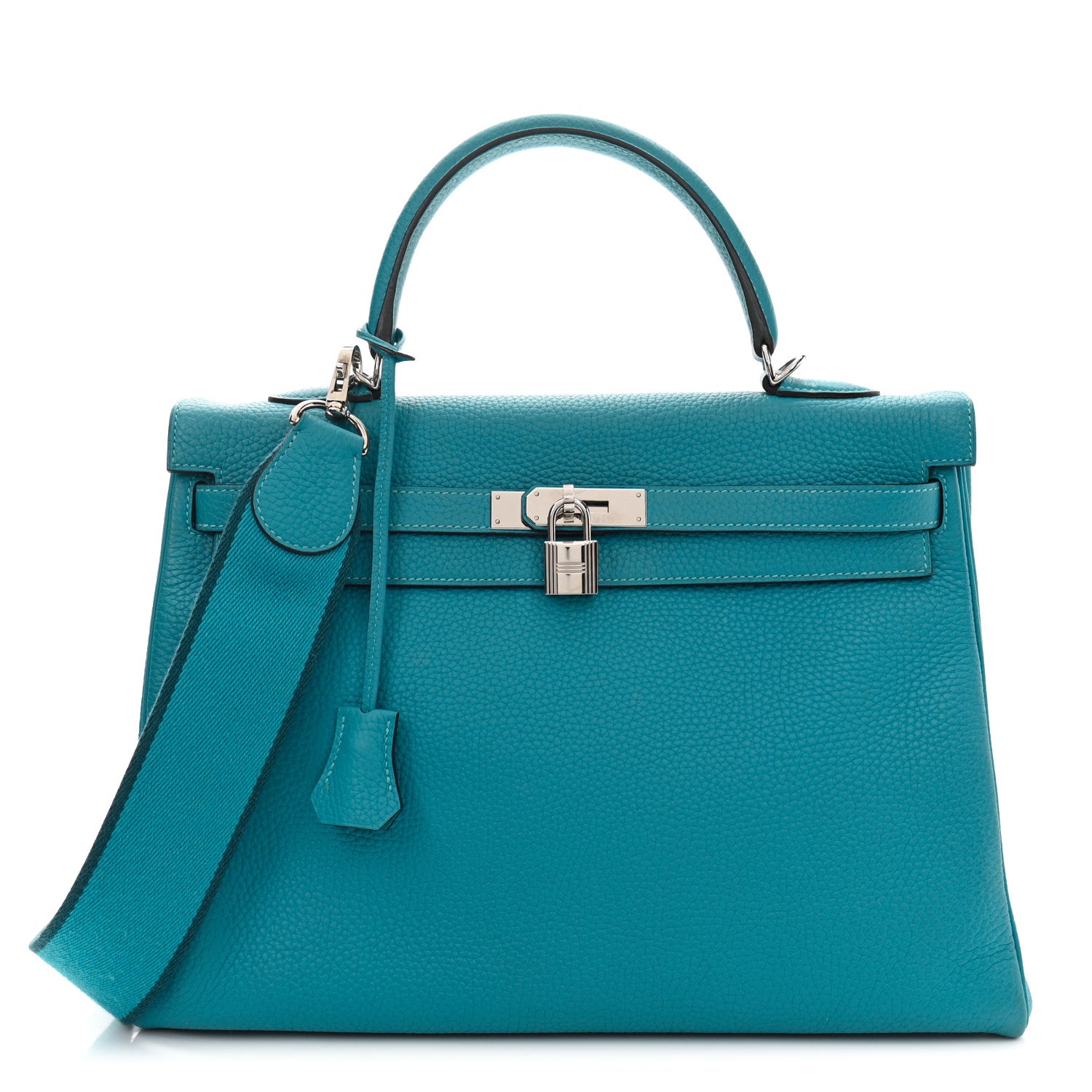 Hermes Togo Kelly Retourne 35 Turquoise 1 of 11