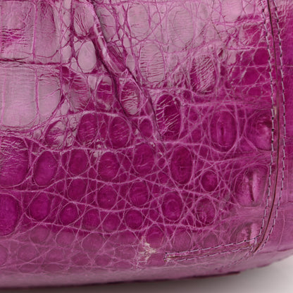 Nancy Gonzalez Crocodile Satchel Fuchsia 15 of 16