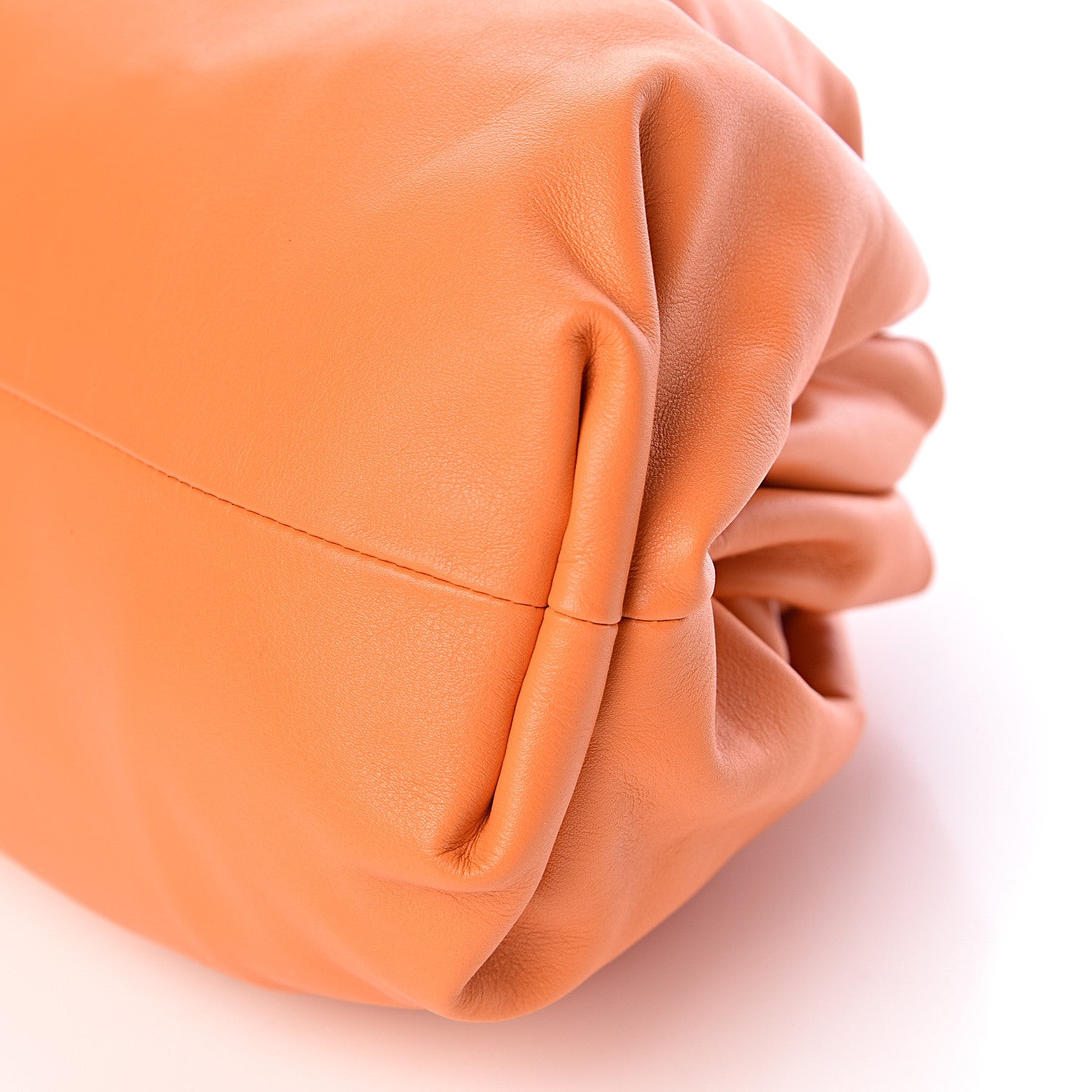 Bottega Veneta Smooth Butter Calf The Pouch Oversized Clutch Light Orange 9 of 9