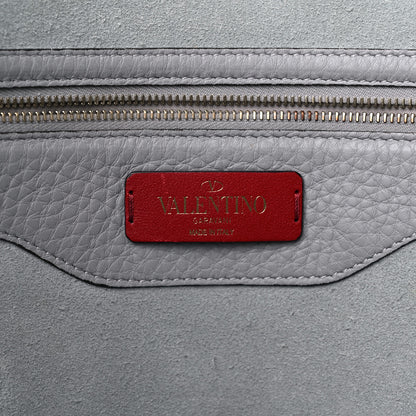 Valentino Garavani Grained Calfskin Rockstud Shoulder Tote Perla 6 of 14