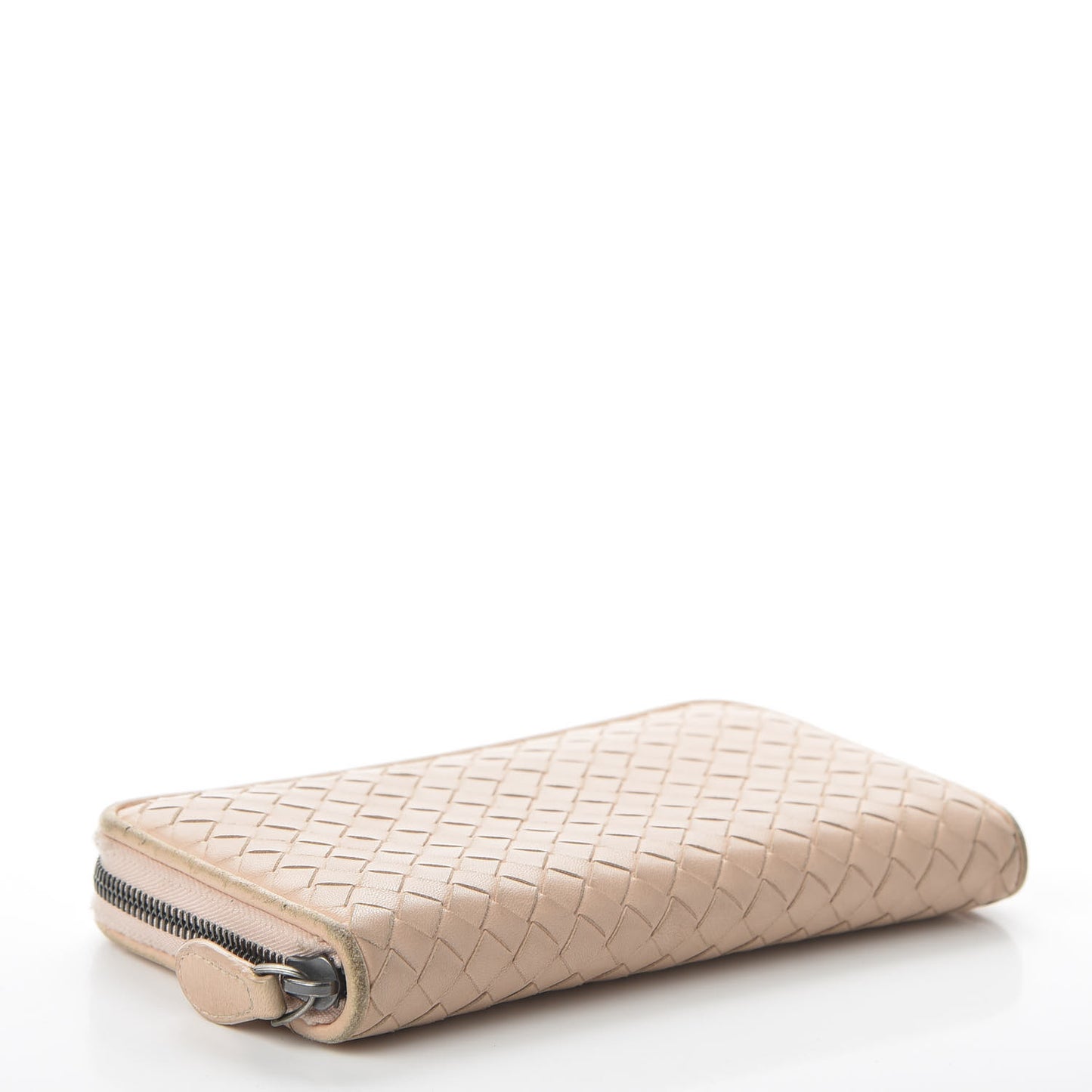 Nappa Intrecciato Zip Around Wallet Mink