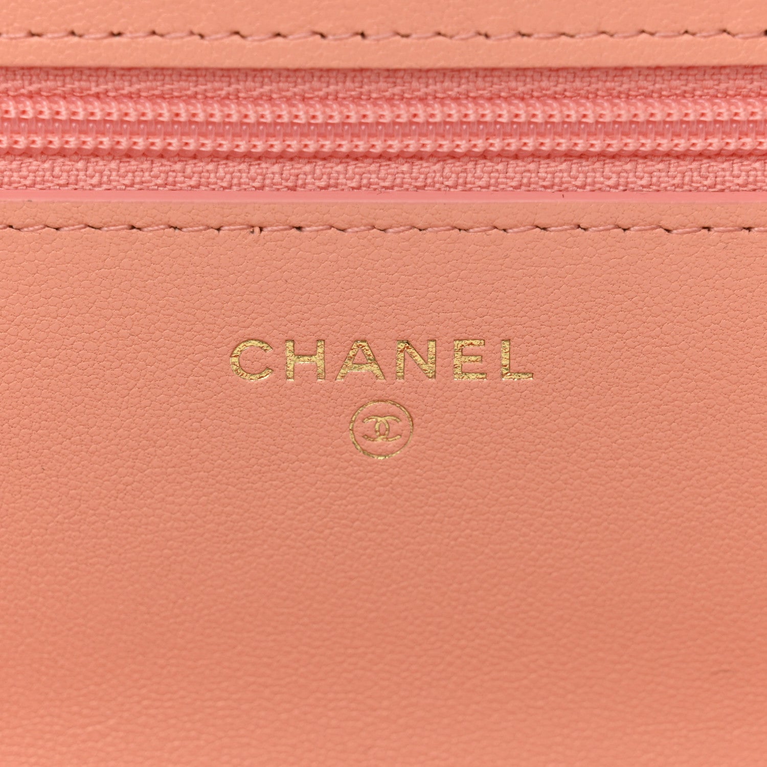 Chanel Lambskin Quilted Chanel 19 Wallet On Chain WOC Light Orange 6 of 12