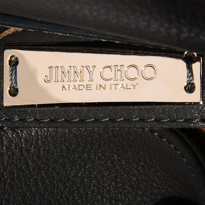 Jimmy Choo Grainy Calfskin Large Rosalie Satchel Grey 7 of 7
