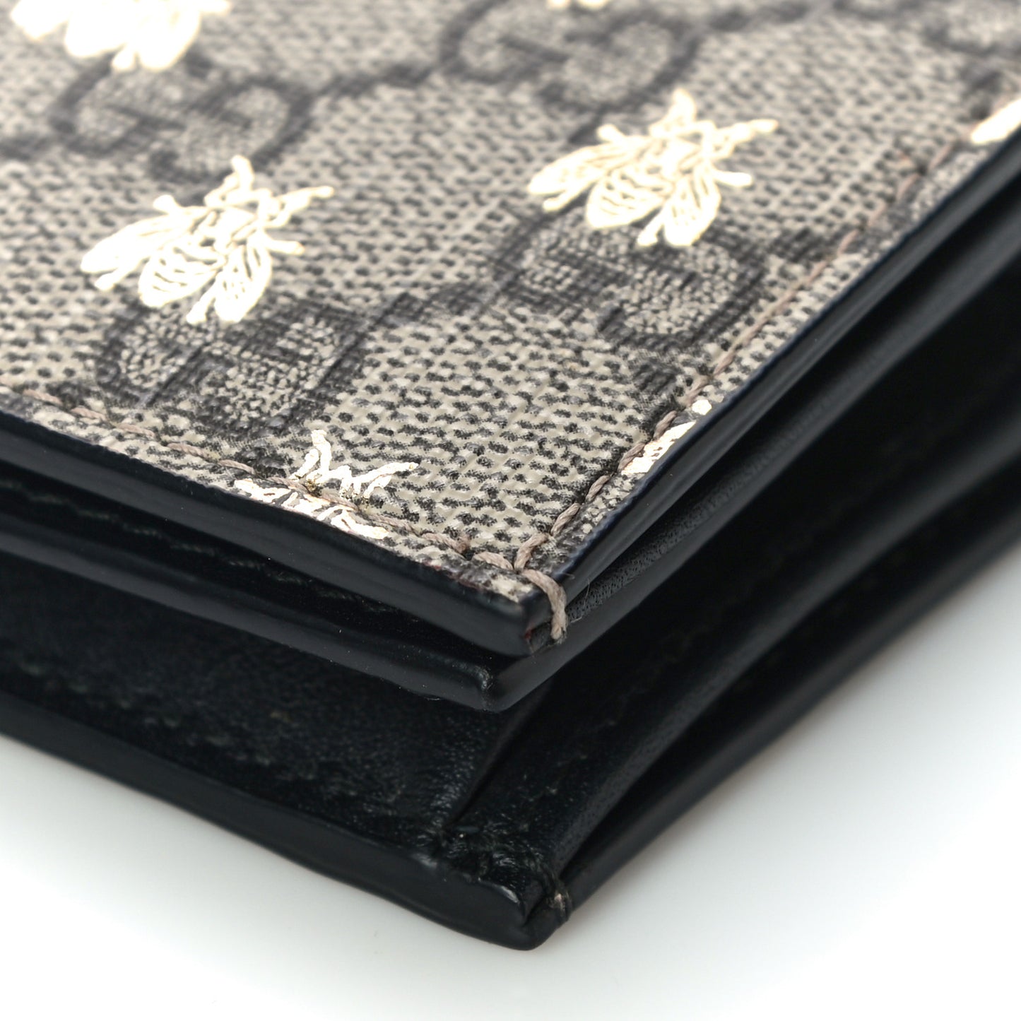 GG Supreme Monogram Bee Print Card Case