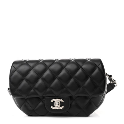 Chanel Calfskin Quilted CC Uniform Flap Belt Bag Black 1 of 11