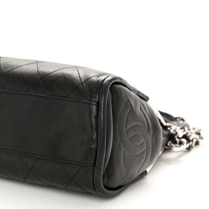 Chanel Lambskin Stitched Medium Ultimate Soft Tote Black 10 of 11