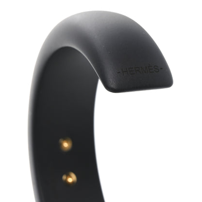 Hermes Pearwood Medor Fine Cuff M Bracelet Black 4 of 5