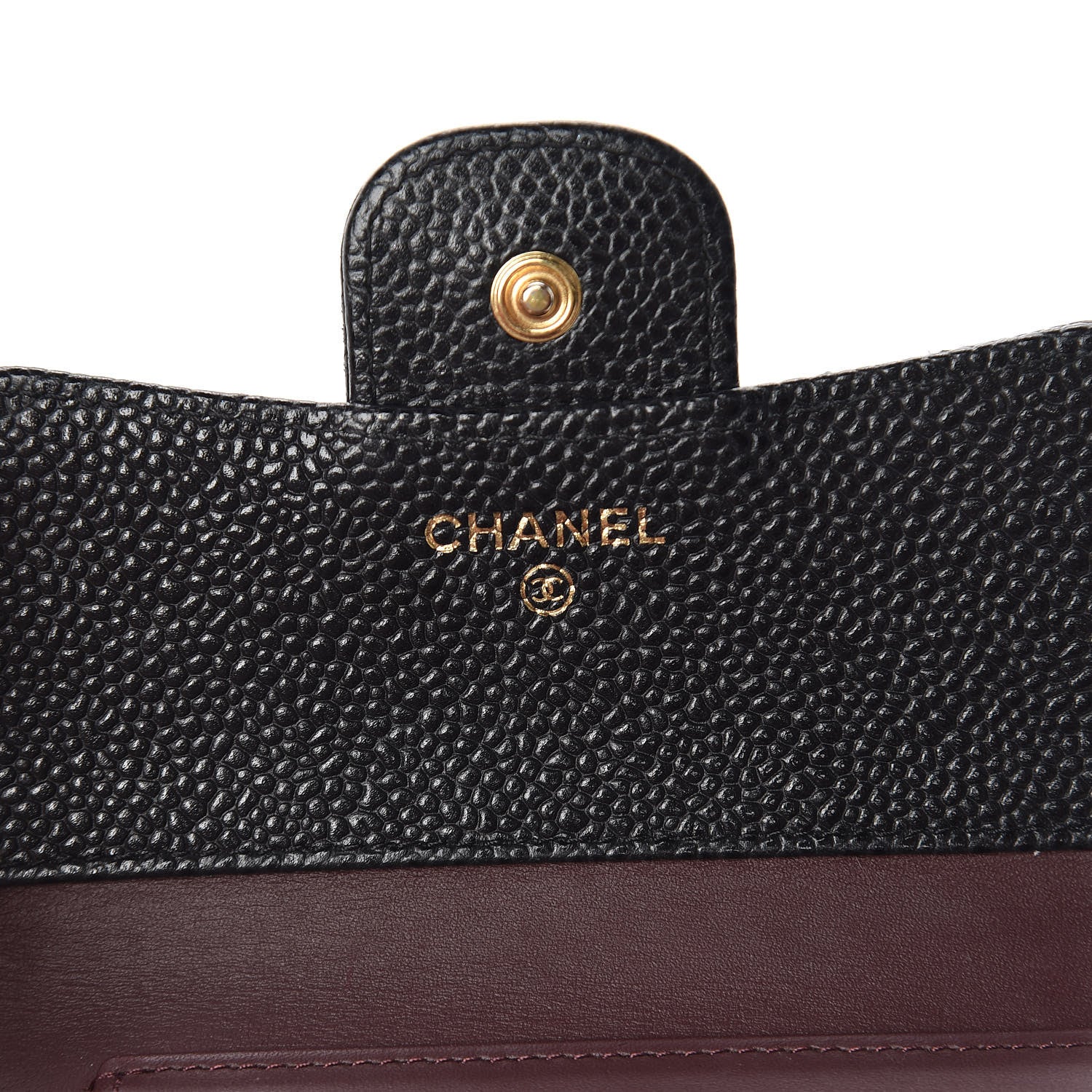 Chanel Caviar Quilted Compact Flap Wallet Black 7 of 8