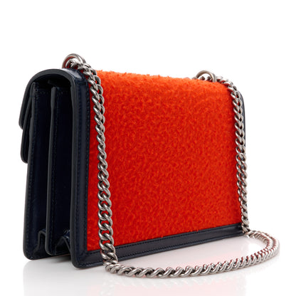 Gucci Casy Wool Azalea Calfskin Dionysus Shoulder Bag Bitter Blue 3 of 10