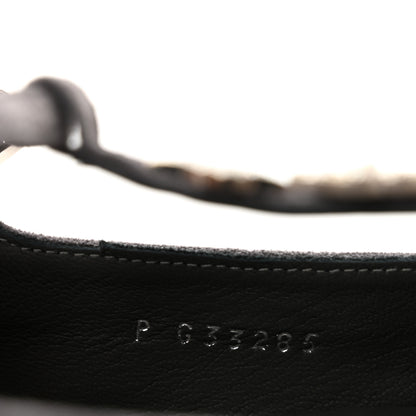 Chanel Suede Grosgrain Crystal Pearl Crystal Cap Toe T Strap CC Mary Jane Flats  37.5 Grey Black 9 of 9