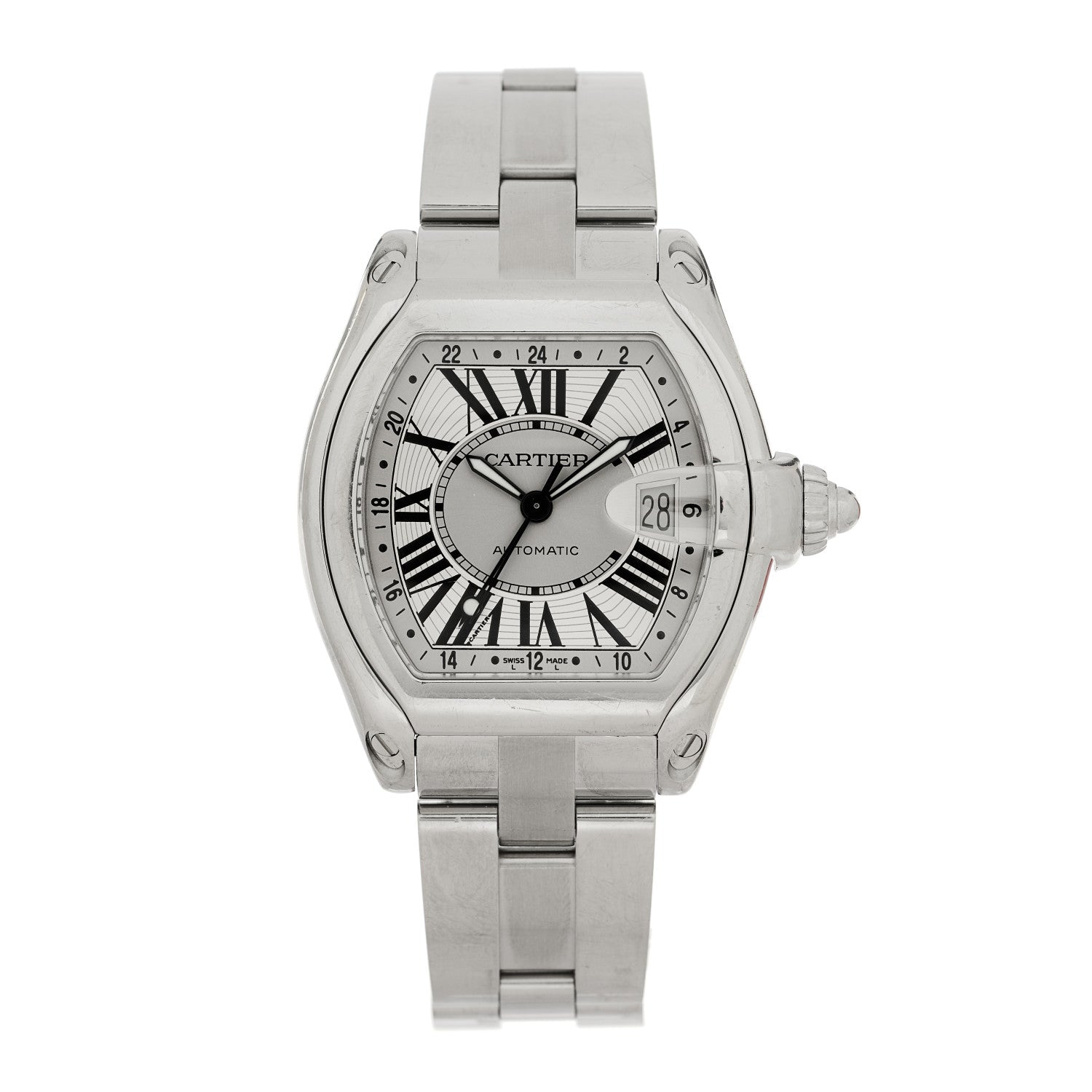 Cartier Stainless Steel 42mm Roadster GMT Automatic Watch 1 of 5