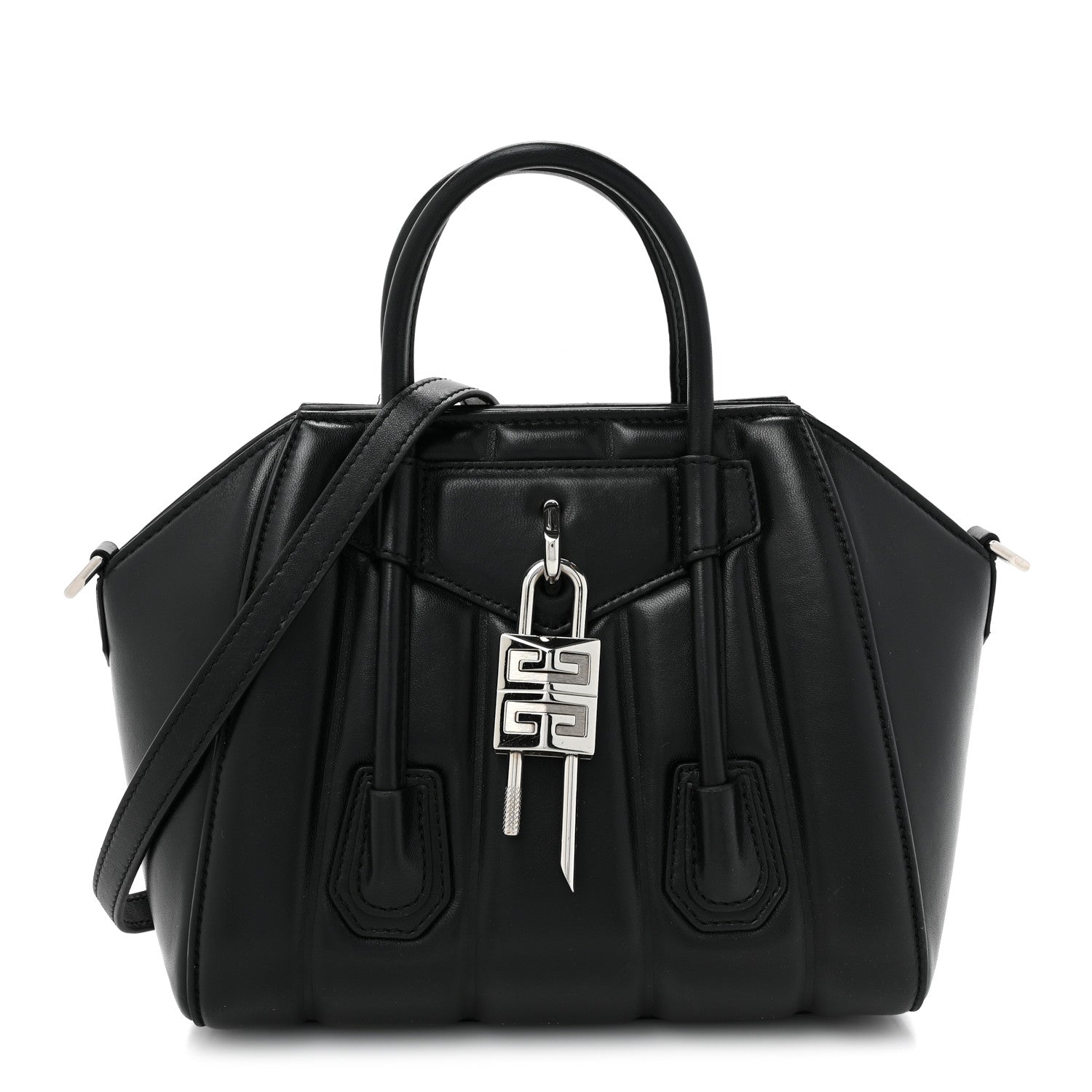 Givenchy Box Calfskin Padded Mini Lock Antigona Shoulder Bag Black 1 of 16