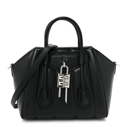 Givenchy Box Calfskin Padded Mini Lock Antigona Shoulder Bag Black 1 of 16