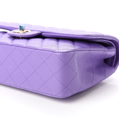 Chanel Caviar Quilted Medium Double Flap Purple 7 of 11