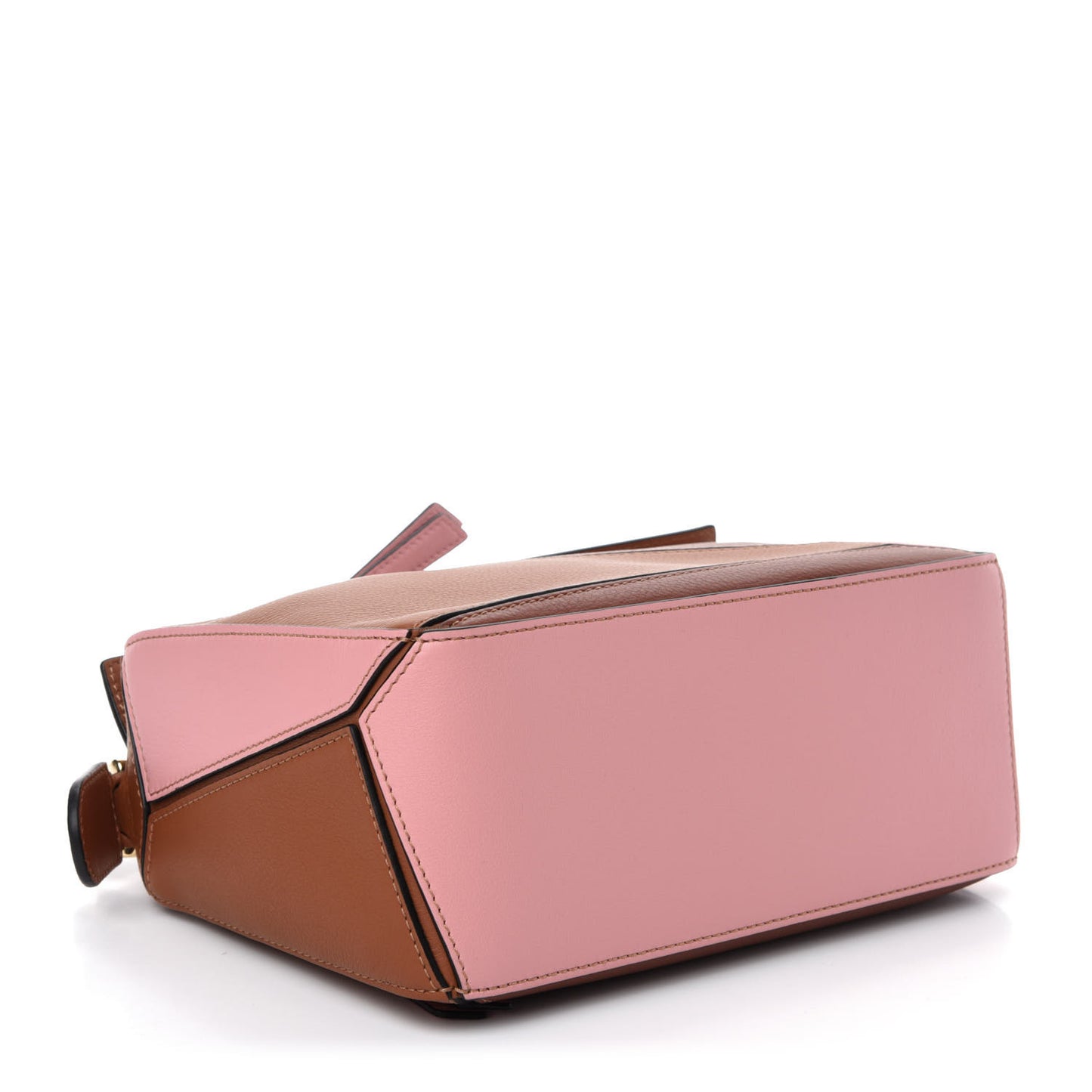 Calfskin Small Puzzle Bag Tan Medium Pink