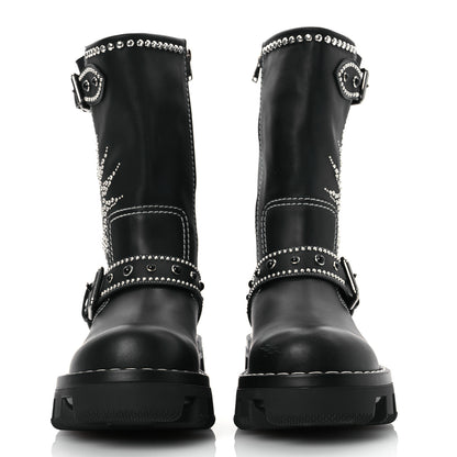 Louis Vuitton Calfskin Studded Mens Checker Mid Boot 8 3 of 13