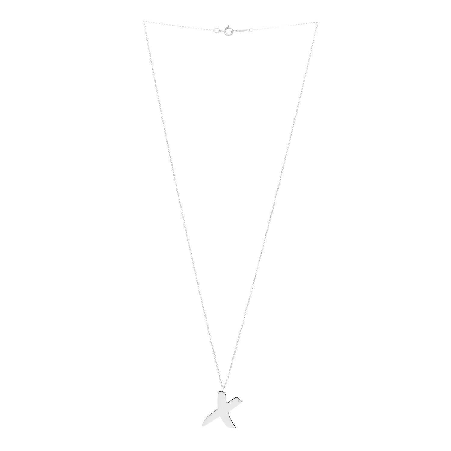 Tiffany Sterling Silver Paloma Picasso Graffiti X Pendant Necklace 2 of 6