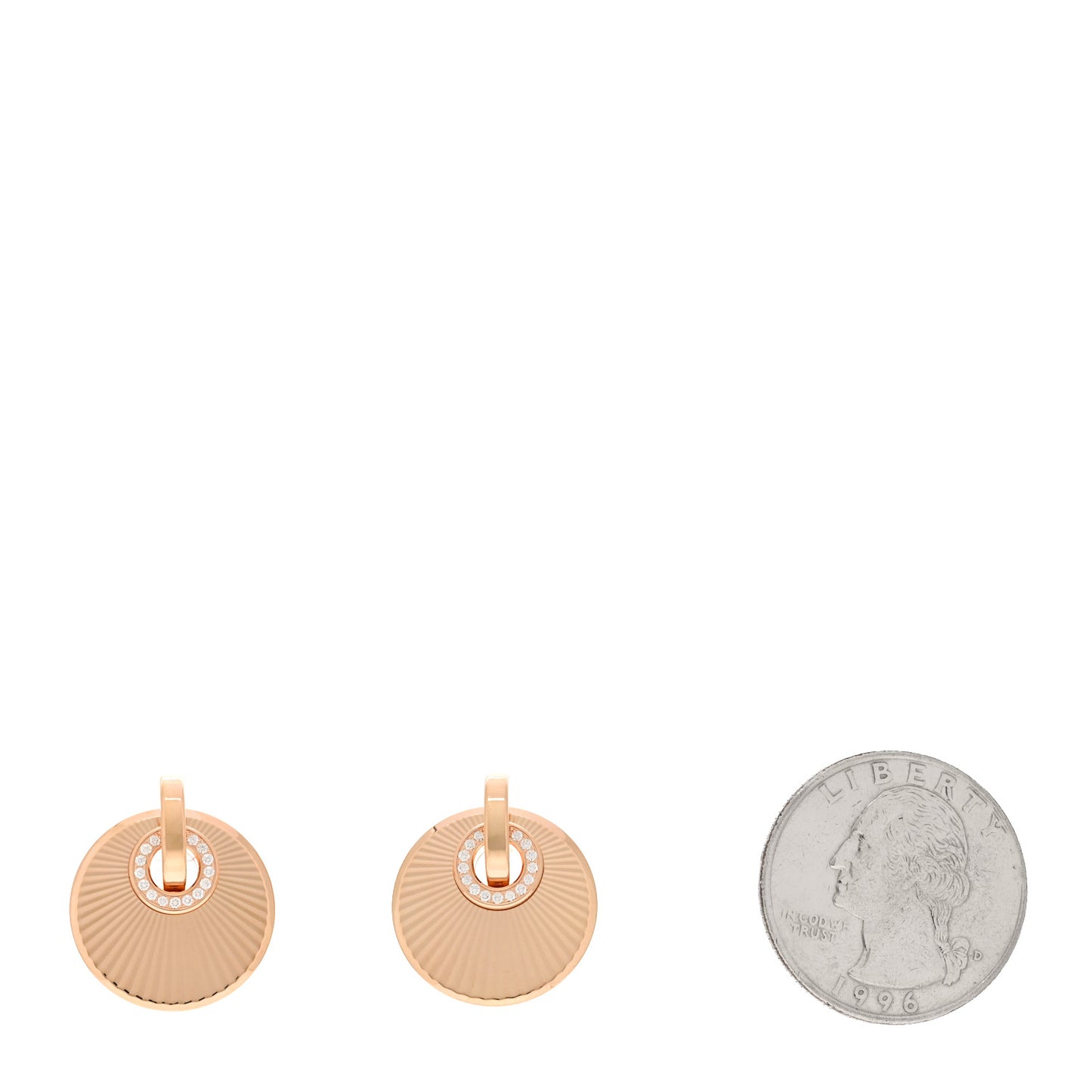 18K Rose Gold Diamond Xtravaganza Round Drop Earrings