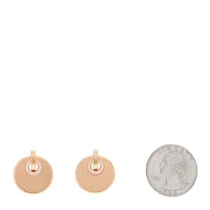 Chopard 18K Rose Gold Diamond Xtravaganza Round Drop Earrings 2 of 5
