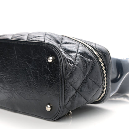 Chanel Crumpled Calfskin PVC Quilted Backpack Black 11 of 12