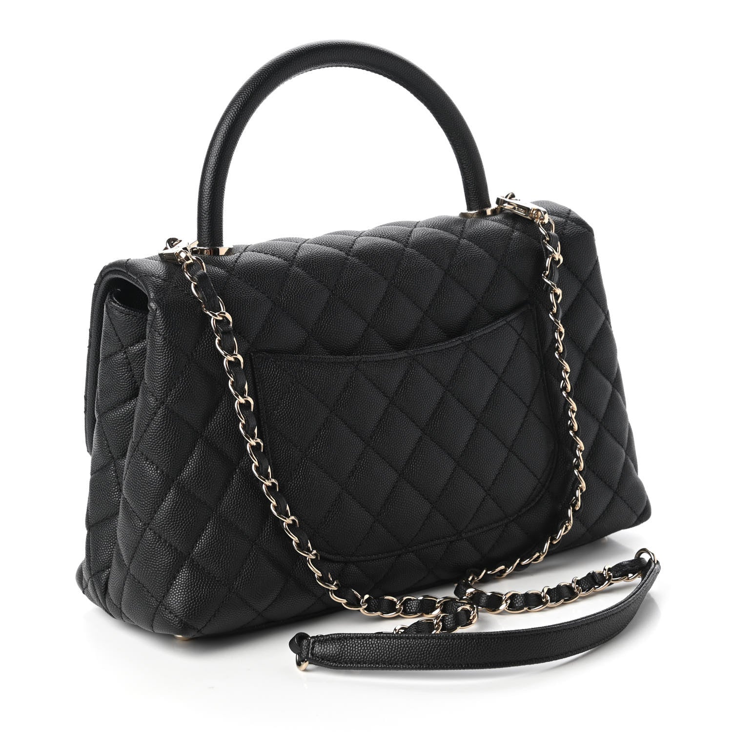 Chanel Caviar Quilted Small Coco Handle Flap Black 3 of 11