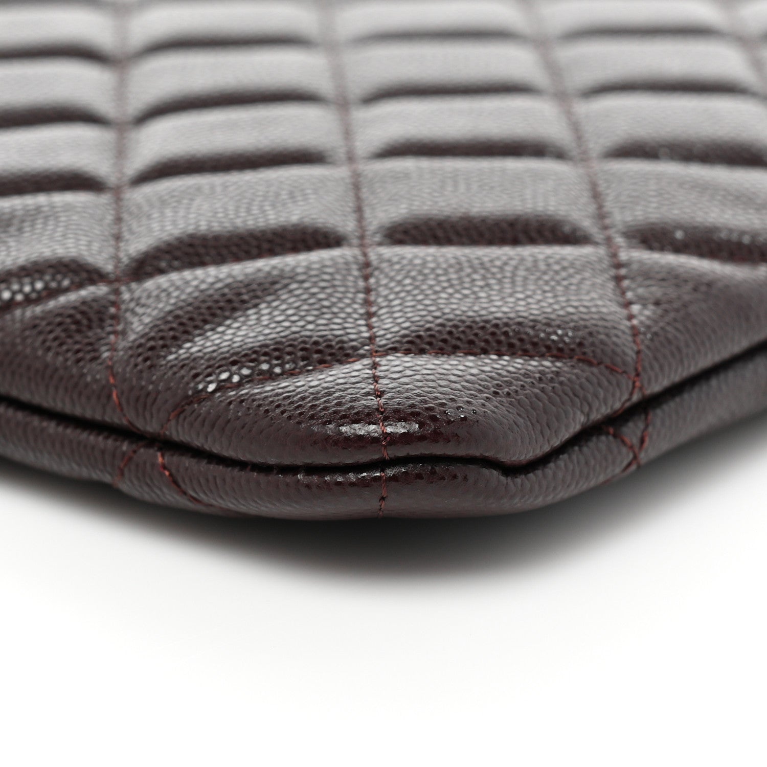 Chanel Caviar Quilted Medium Cosmetic Case Burgundy 8 of 8