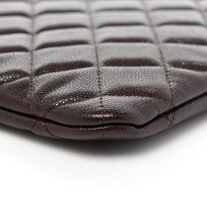 Chanel Caviar Quilted Medium Cosmetic Case Burgundy 8 of 8