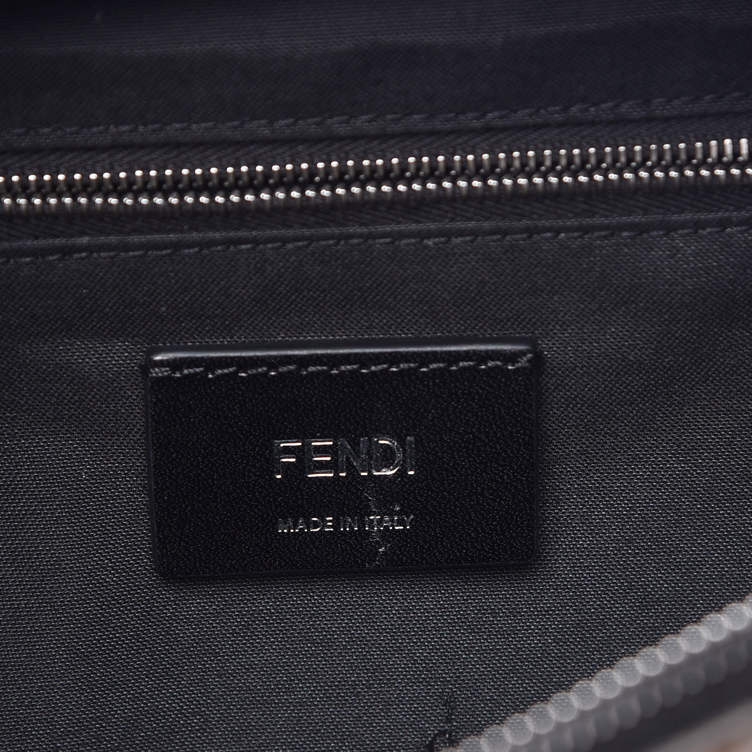 Fendi Vitello Century Bi-Color FF 1974 Embossed Belt Bag Maya Black 6 of 7