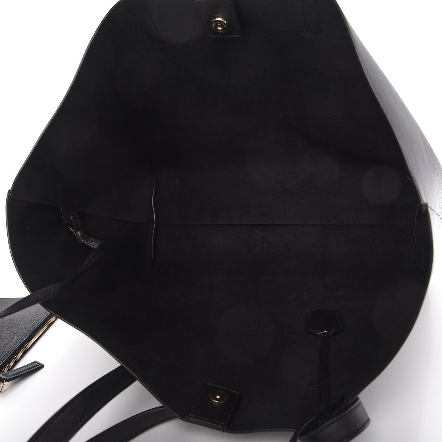 Calfskin Large Shopping Tote Black