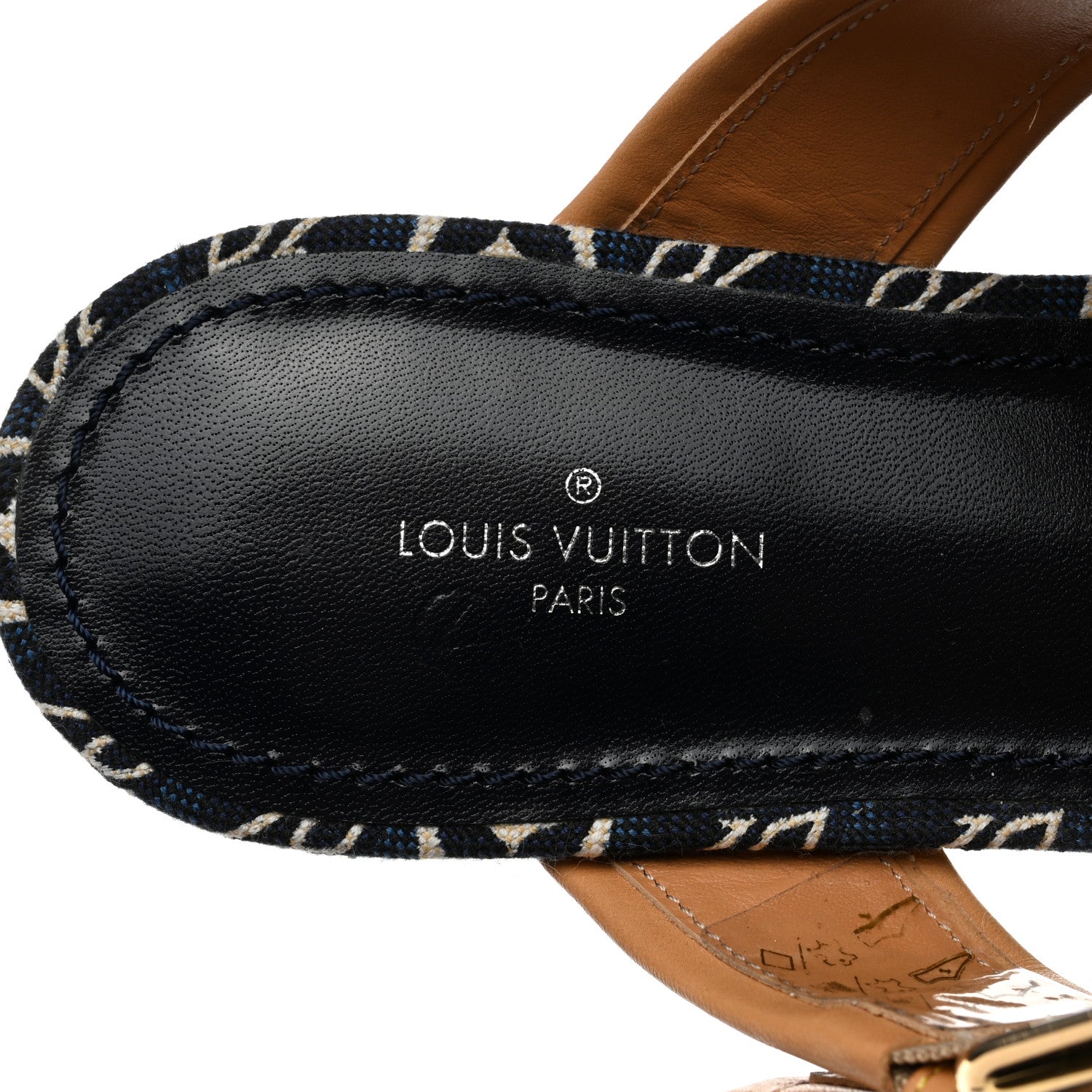 Louis Vuitton Jacquard Since 1854 Sofia Flat Mules 40 Blue 7 of 10