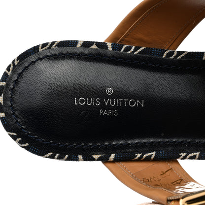 Louis Vuitton Jacquard Since 1854 Sofia Flat Mules 40 Blue 7 of 10