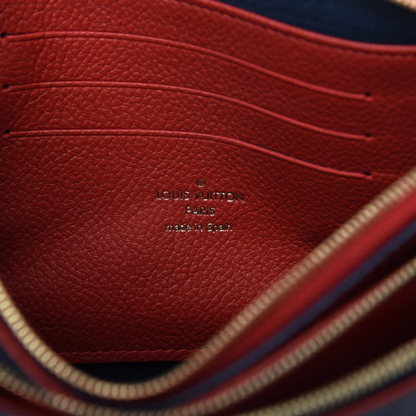 Empreinte Double Zip Pochette Marine Rouge