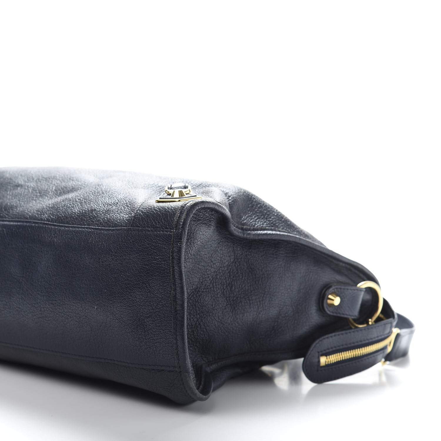Balenciaga Chevre Gold Metallic Edge Hardware City Bleu Nuit Dark Sea 13 of 18