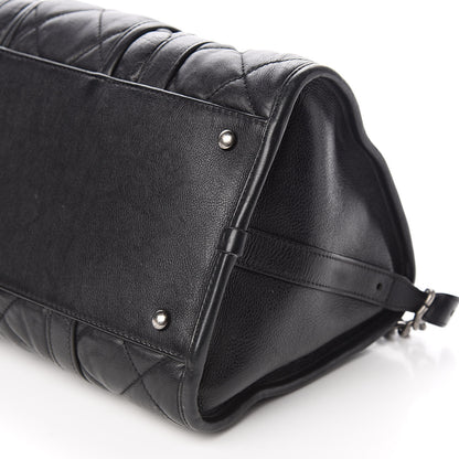Chanel Calfskin Quilted Small Casual Riviera Bowling Bag Black 10 of 12