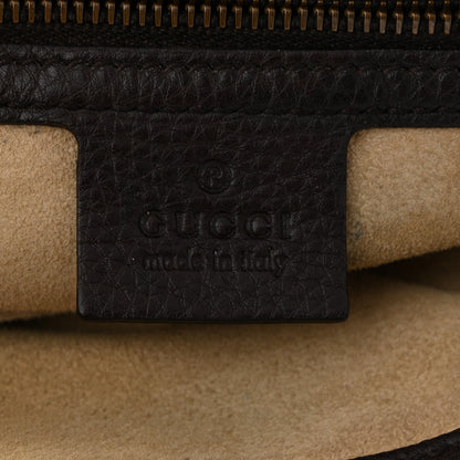 Gucci Pebbled Calfskin Medium 1973 Tote Dark Brown 6 of 12