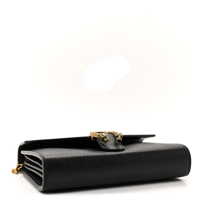 Gucci Calfskin Garden Dionysus Chain Wallet Black 4 of 9