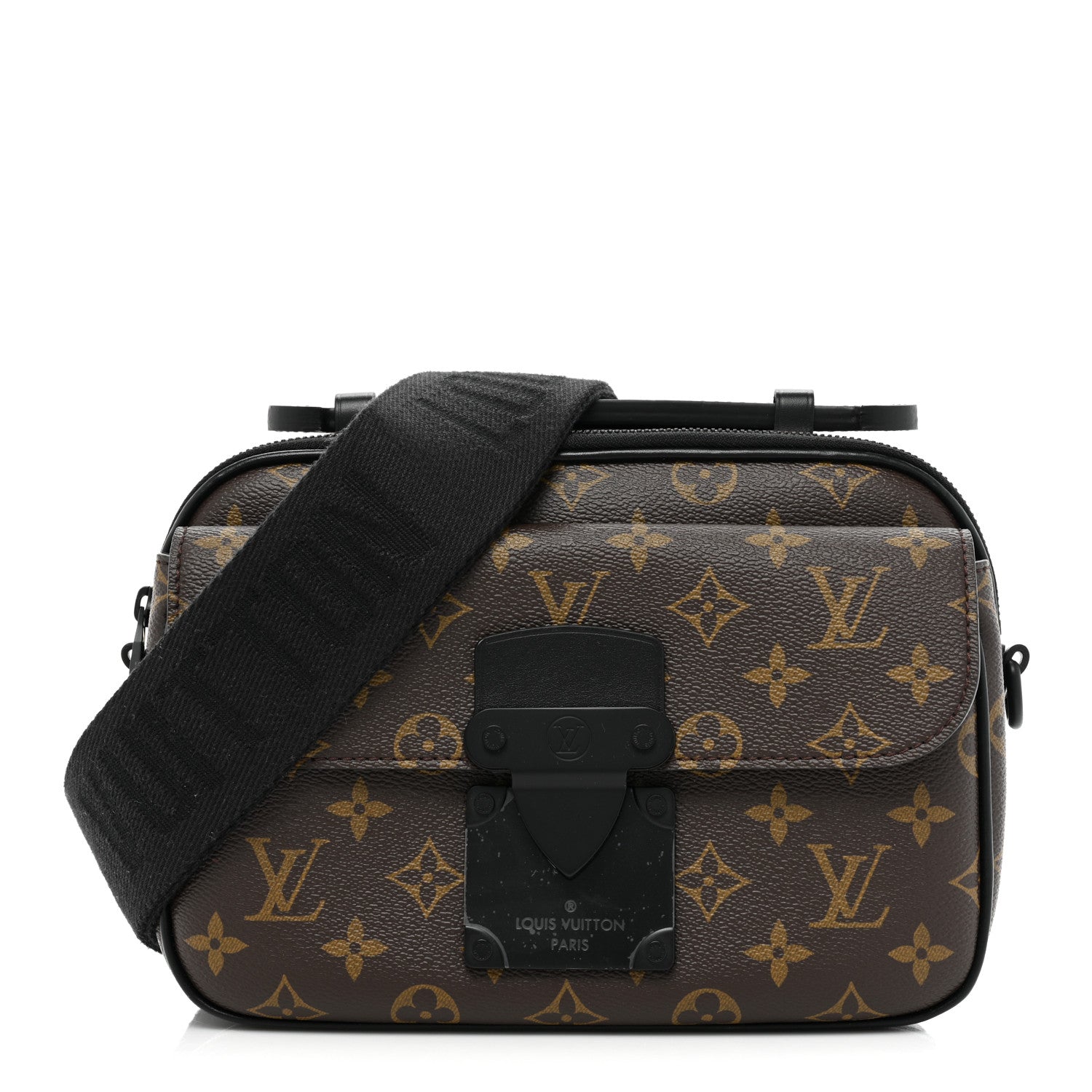 Louis Vuitton Monogram Macassar S Lock Messenger 1 of 8