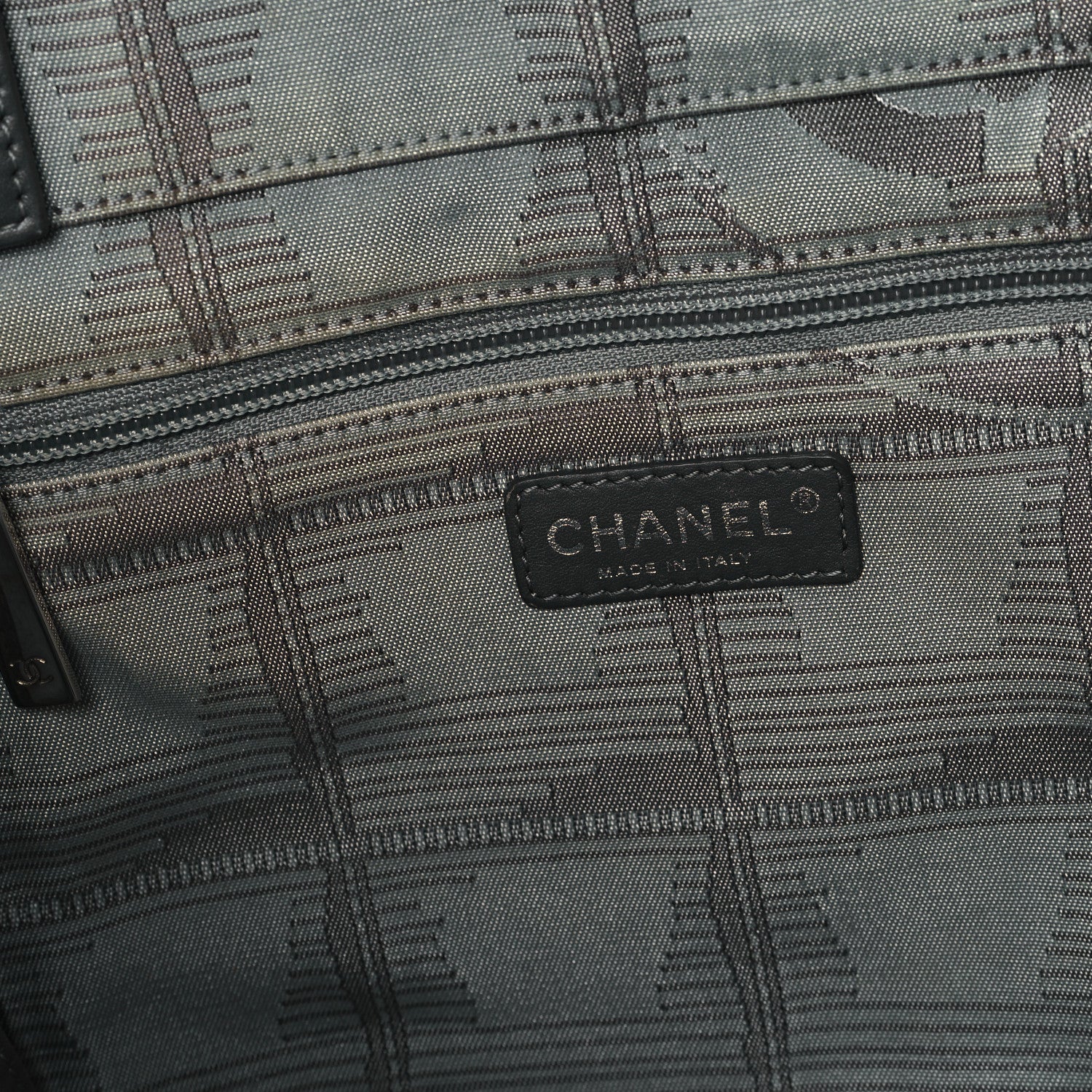 Chanel Nylon Travel Tote Gray 6 of 13