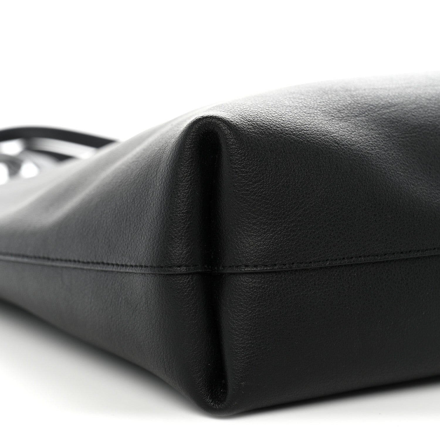 Saint Laurent Calfskin North-South Shopping Tote Black 10 of 14