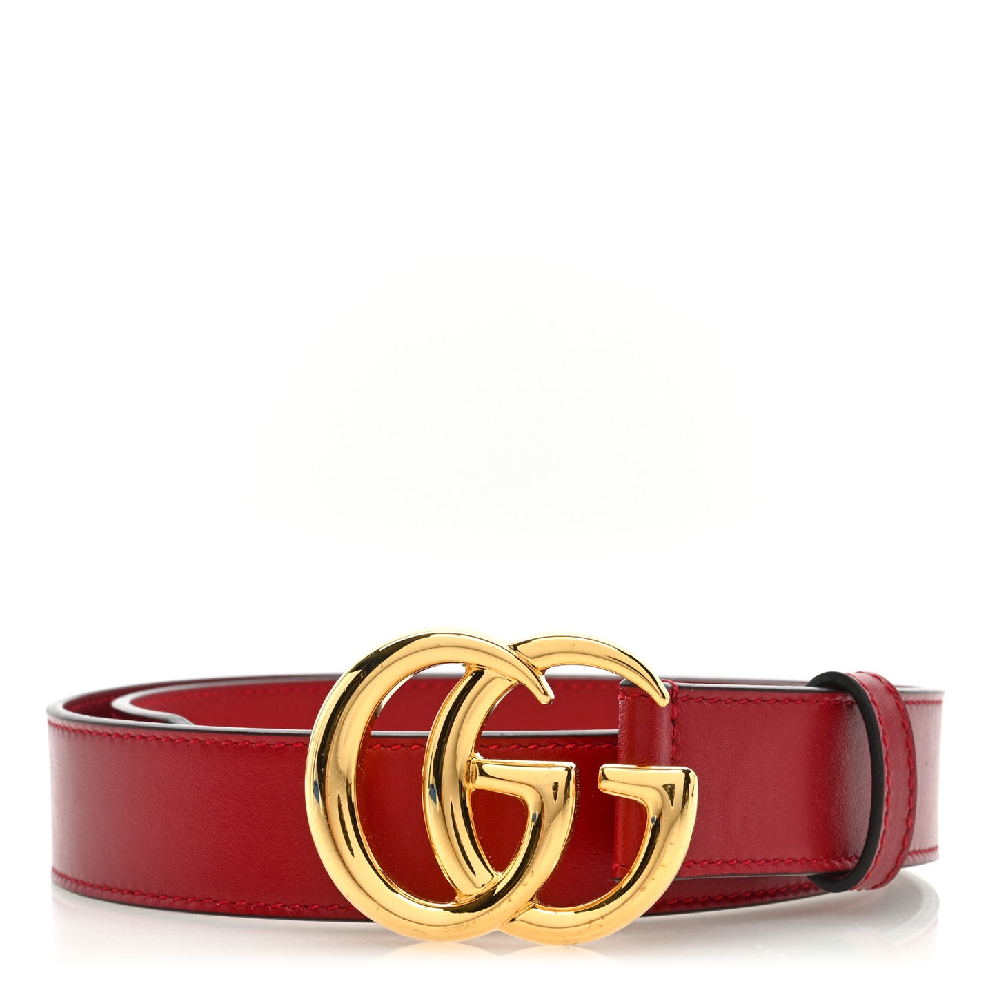 Plutone Calfskin Double G 30mm Belt 75 30 Rosso