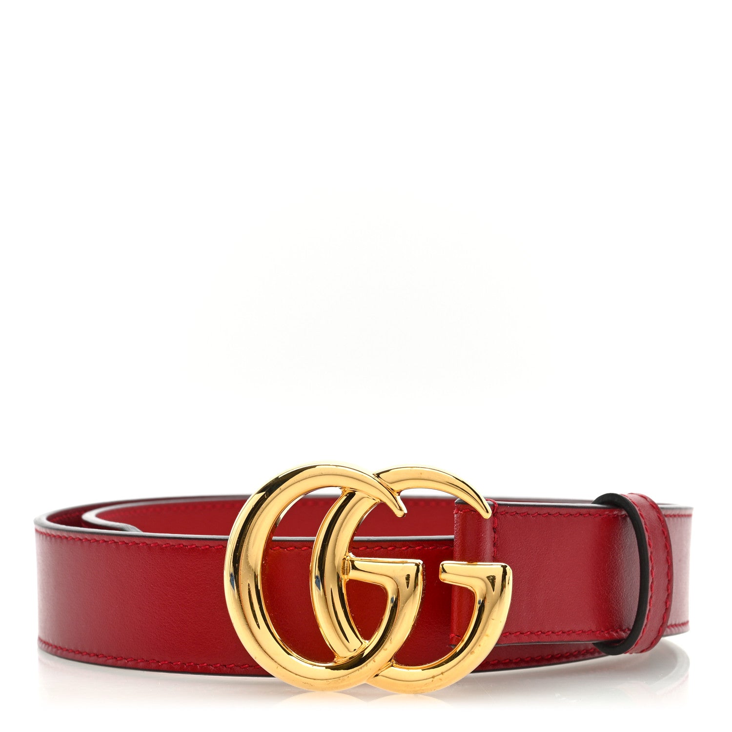 Gucci Plutone Calfskin Double G 30mm Belt 75 30 Rosso 1 of 4