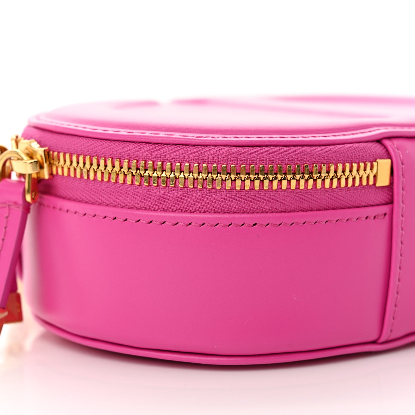 Calfskin CD Signature Oval Crossbody Camera Bag Rani Pink