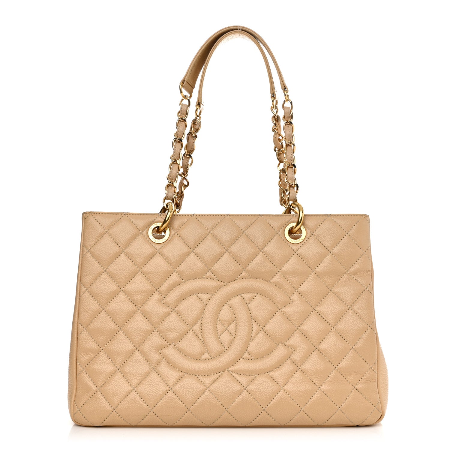Chanel Caviar Quilted Grand Shopping Tote GST Beige Clair 1 of 14