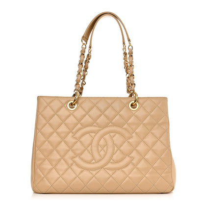 Chanel Caviar Quilted Grand Shopping Tote GST Beige Clair 1 of 14